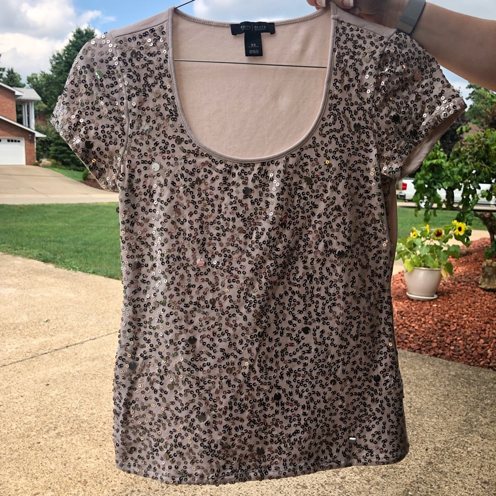 Rose gold sequin T-shirt!